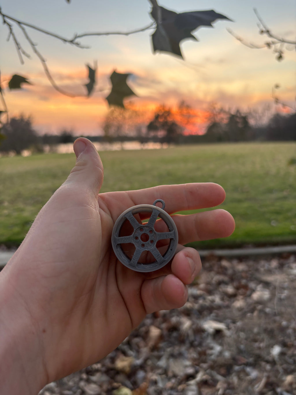 6 Spoke Rim Keychain